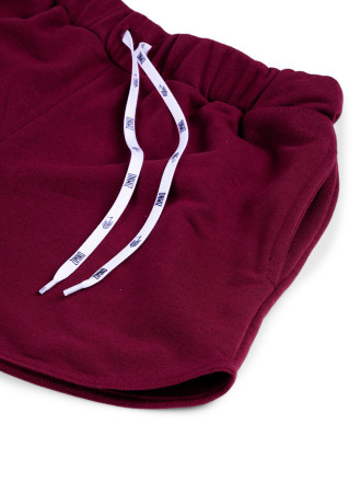 Spodenki Damskie z Wysokim Stanem Bordo Spodenki Damskie z Wysokim Stanem Bordo