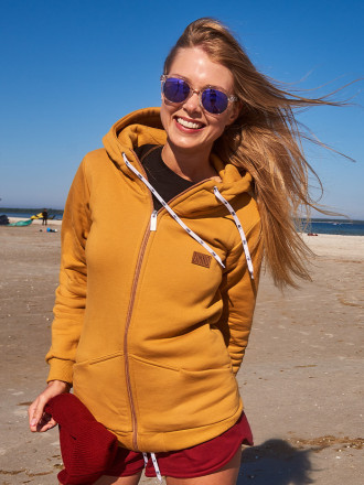 Bluza Damska Rozpinana Musztardowa Lookbook Bluza Damska Rozpinana Musztardowa Lookbook