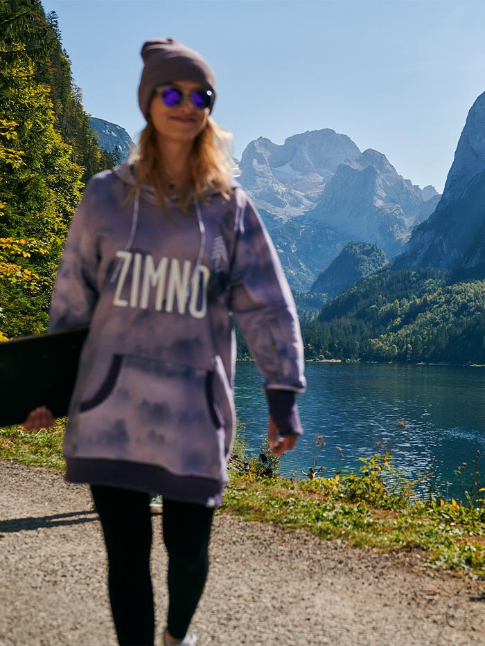 Bluza Hoodie Las we Mgle Fioletowy Bluza Hoodie Las we Mgle Fioletowy