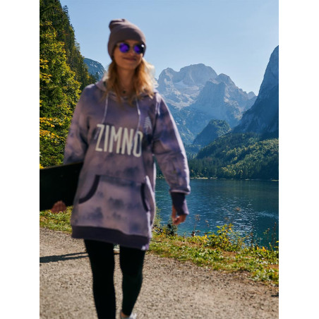 Bluza Hoodie Las we Mgle Fioletowy Lookbook