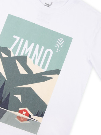 T-Shirt Relaks Unisex Biały Plakat Tatry T-Shirt Relaks Unisex Biały Plakat Tatry