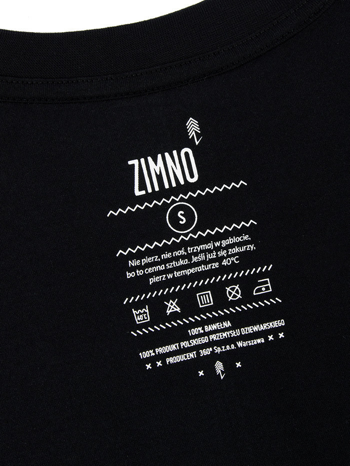 T-Shirt Relaks Unisex Czarny Plakat Mont Blanc T-Shirt Relaks Unisex Czarny Plakat Mont Blanc