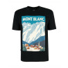T-Shirt Relaks Unisex Czarny Plakat Mont Blanc