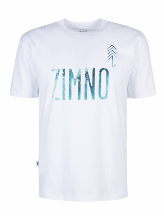 T-Shirt Relaks Unisex Biały Wzburzone Morze