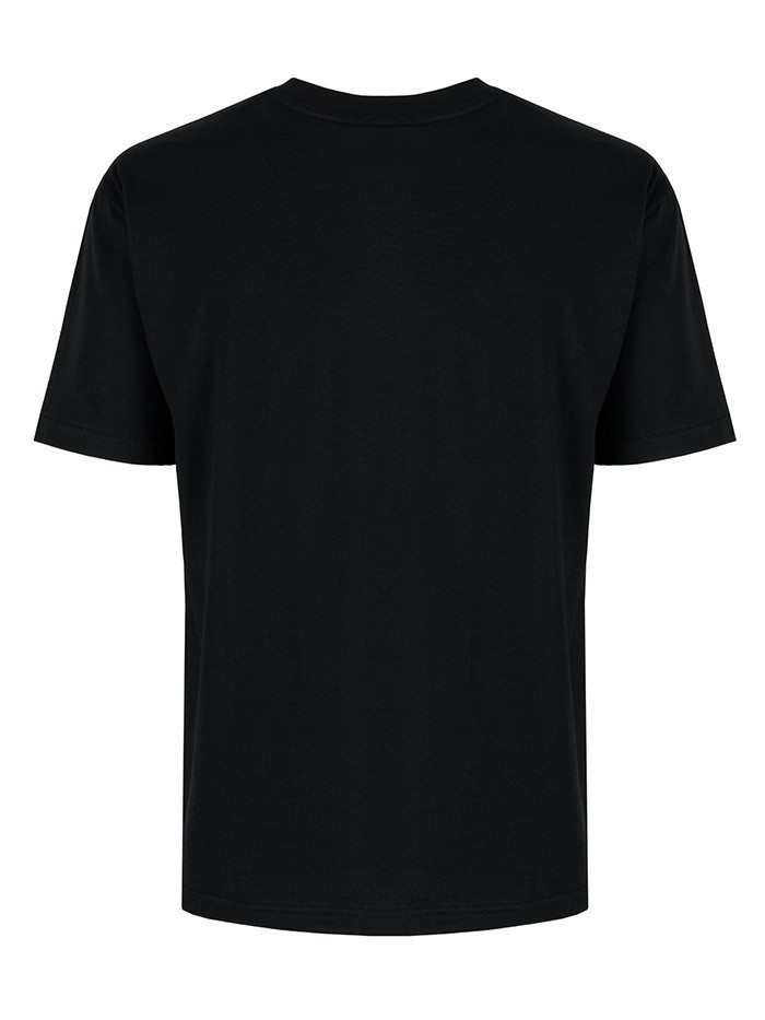 T-Shirt Relaks Unisex Czarny Wzburzone Morze