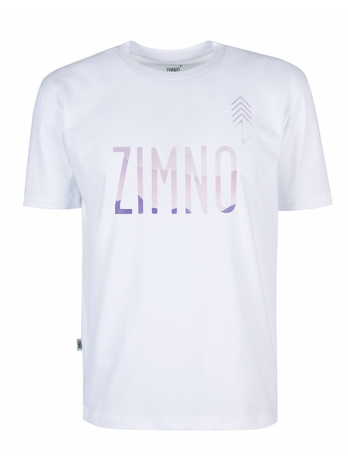 T-Shirt Relaks Unisex Biały Fioletowe Góry T-Shirt Relaks Unisex Biały Fioletowe Góry