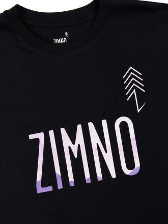 T-Shirt Relaks Unisex Czarny Fioletowe Góry T-Shirt Relaks Unisex Czarny Fioletowe Góry