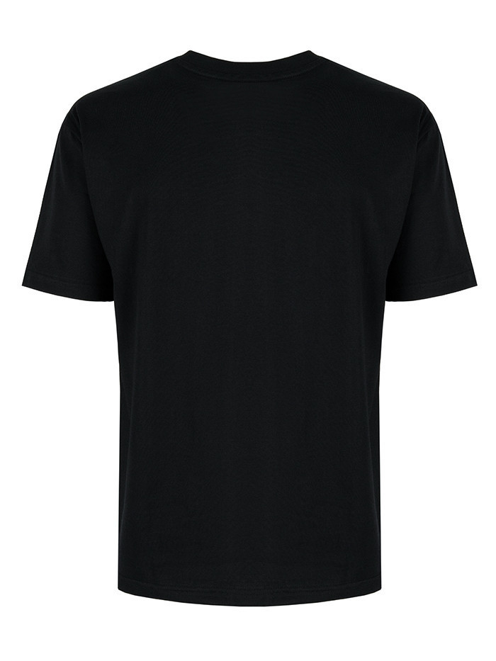 T-Shirt Relaks Unisex Czarny z Kieszonką Fioletowe Góry T-Shirt Relaks Unisex Czarny z Kieszonką Fioletowe Góry
