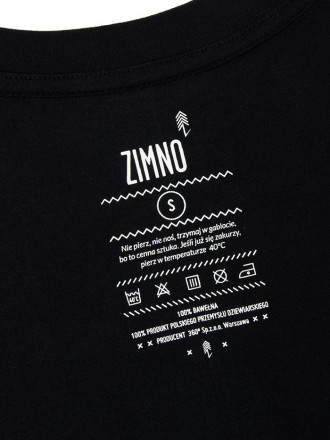 T-Shirt Relaks Unisex Czarny z Kieszonką Zachód Słońca T-Shirt Relaks Unisex Czarny z Kieszonką Zachód Słońca