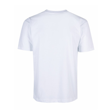 T-Shirt Relaks Unisex Biały z Kieszonką Zachód Słońca