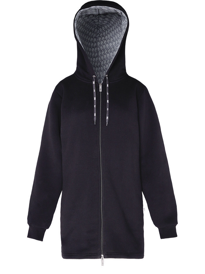 Bluza Długa Rozpinana Czarna Bluza Długa Rozpinana Czarna