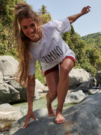 T-Shirt Relaks Unisex Biały Las Lookbook T-Shirt Relaks Unisex Biały Las Lookbook