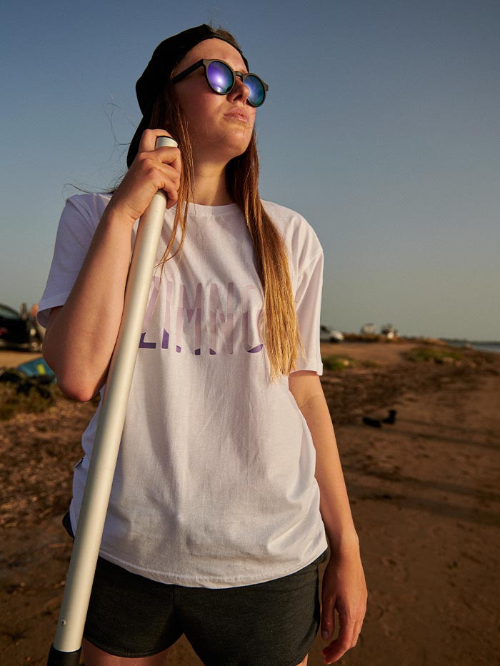 T-Shirt Relaks Unisex Biały Fioletowe Góry T-Shirt Relaks Unisex Biały Fioletowe Góry