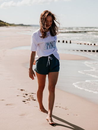 T-Shirt Relaks Unisex Biały Wzburzone Morze Lookbook T-Shirt Relaks Unisex Biały Wzburzone Morze Lookbook