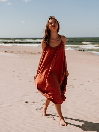 Sukienka Trapezowa Zachód Słońca Lookbook Sukienka Trapezowa Zachód Słońca Lookbook