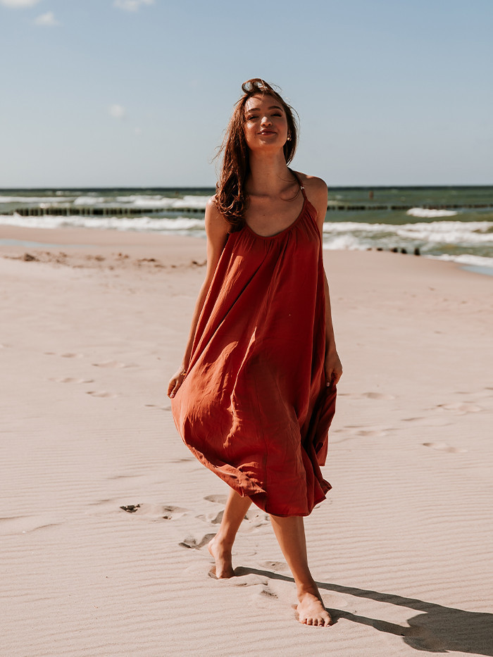 Sukienka Trapezowa Zachód Słońca Lookbook Sukienka Trapezowa Zachód Słońca Lookbook