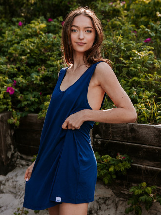 Sukienka Basic Niebieska lookbook