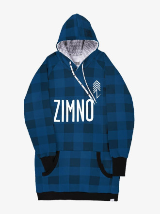 Bluza Hoodie Niebieska Krata