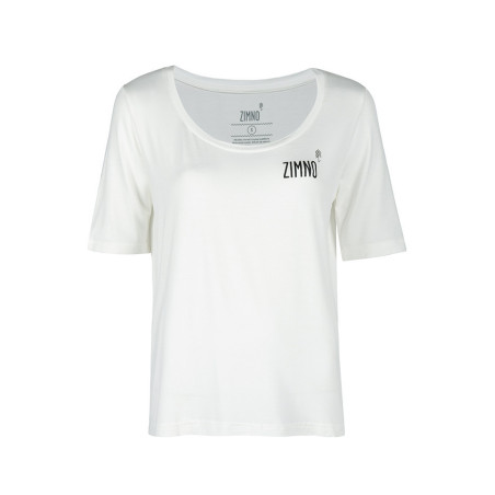 T-Shirt Wiskozowy Damski Biały