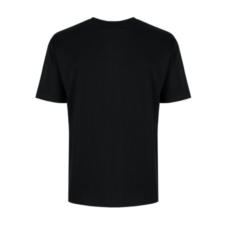 T-Shirt Relaks Unisex Czarny z Kieszonką Liście