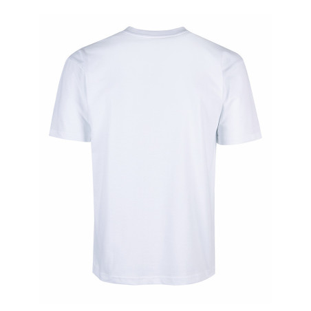 T-Shirt Relaks Unisex Biały z Kieszonką Góry
