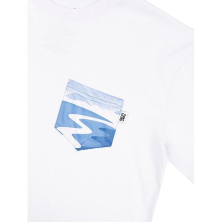 T-Shirt Relaks Unisex Biały z Kieszonką Rzeka
