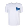 T-Shirt Relaks Unisex Biały z Kieszonką Morze