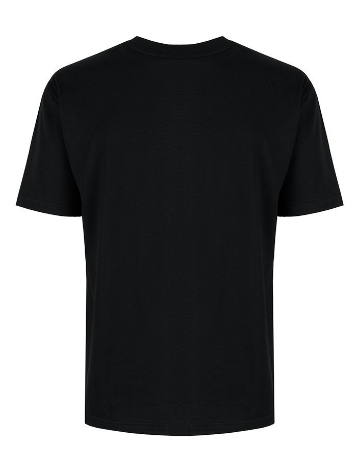 T-Shirt Relaks Unisex Czarny z Kieszonką Morze