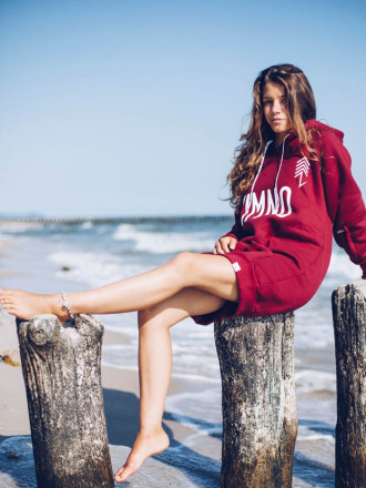 Bluza Hoodie Bordowa Lookbook