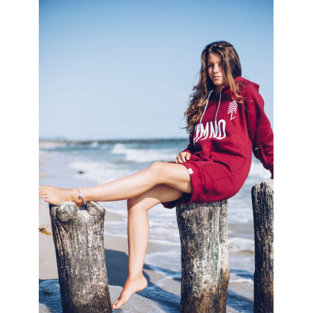 Bluza Hoodie Bordowa Lookbook