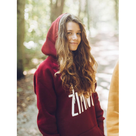 Bluza Hoodie Bordowa Lookbook