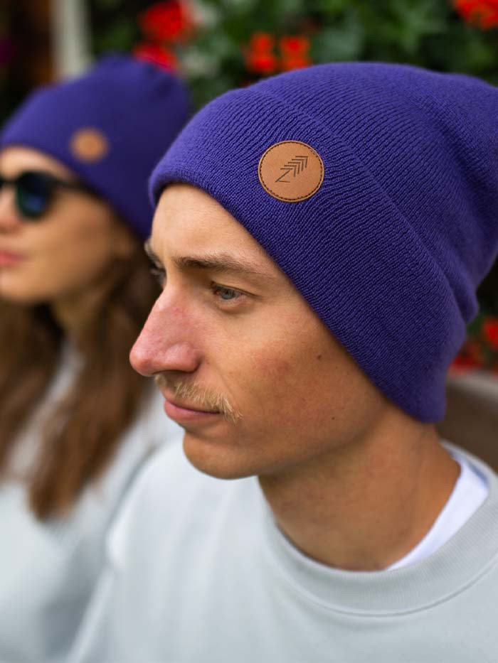 Czapka Beanie Fioletowa Czapka Beanie Fioletowa