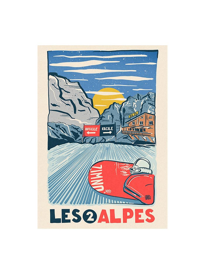 Plakat Les 2 Alpes Plakat Les 2 Alpes