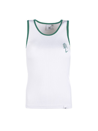 Tank Top Damski Biało-Zielony VINTAGE