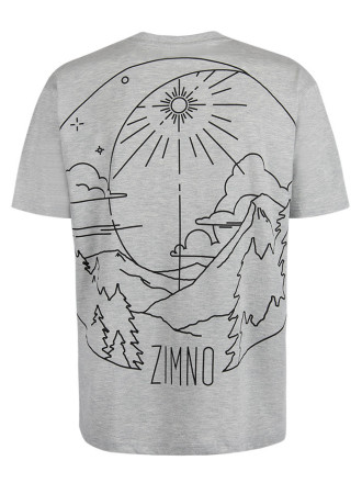 T-Shirt Oversize Gwiazda Polarna Szary UNISEX