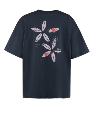 T-shirt pudełkowy grafitowy...