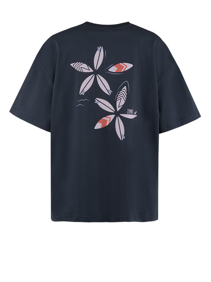 T-shirt Unisex Pudełkowy Lato Grafitowy