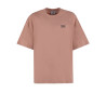 T-shirt pudełkowy różowy z nadrukiem