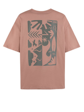 T-shirt Unisex Pudełkowy Lato Różowy