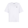 T-shirt pudełkowy biały z nadrukiem