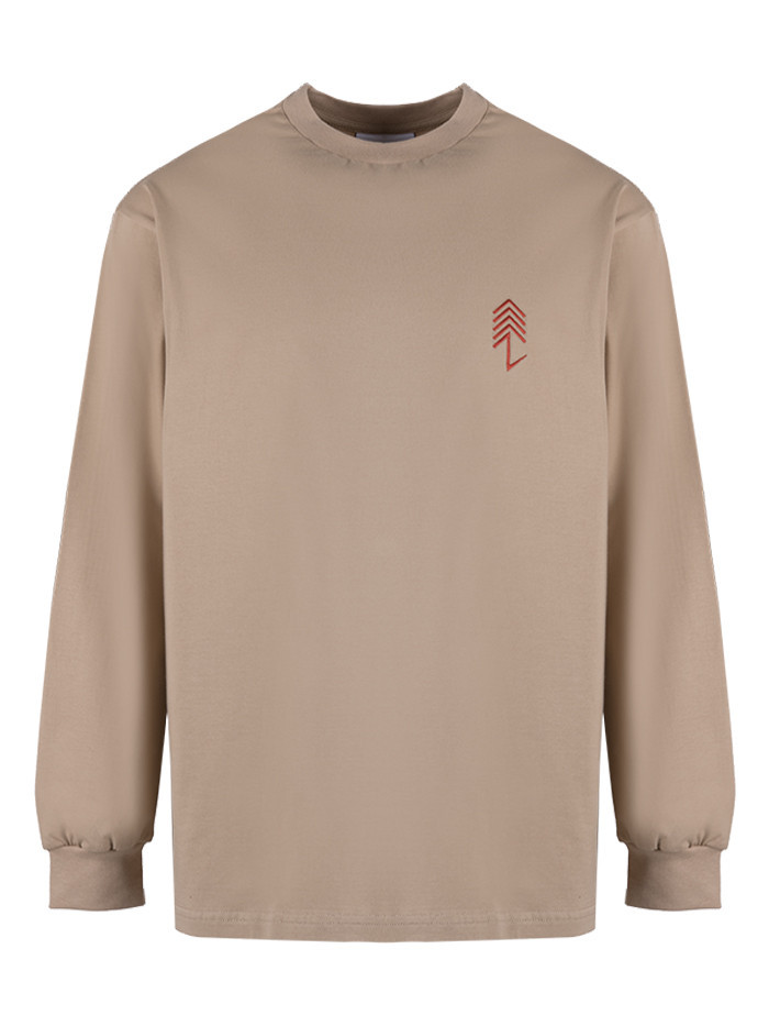Longsleeve Unisex Oversize Lato Beżowy