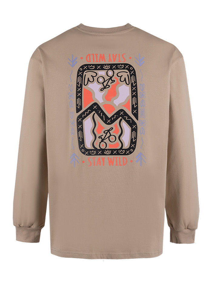 Longsleeve Unisex Oversize Lato Beżowy