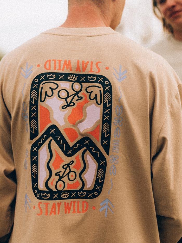 Longsleeve Unisex Oversize Lato Beżowy