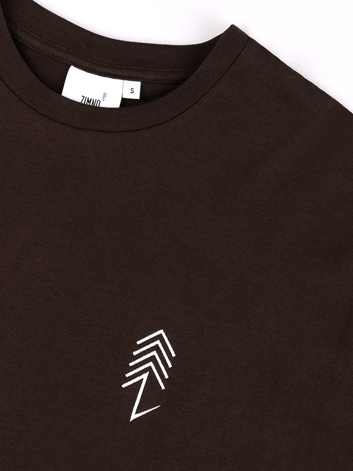 T-shirt Unisex Pudełkowy Brązowy