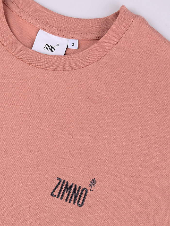 T-shirt Unisex Pudełkowy Lato Różowy