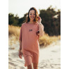 Sukienka T-shirtowa oversize różowa