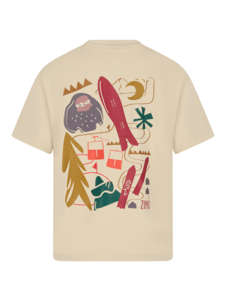 T-Shirt Unisex Pudełkowy Kremowy