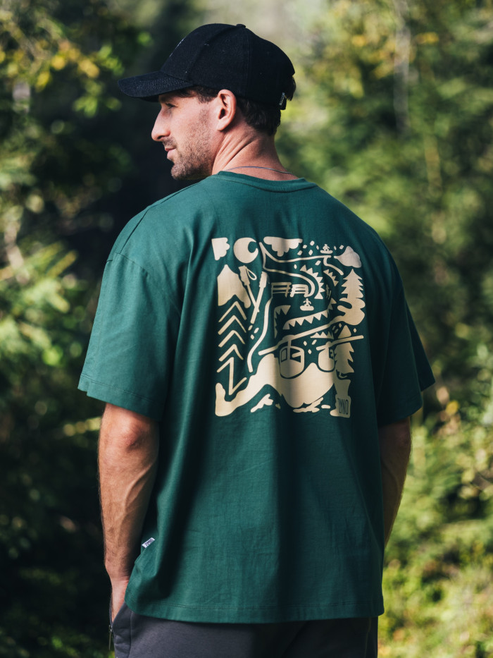 T-Shirt pudełkowy zielony
