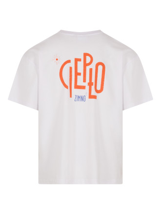 T-shirt Unisex Pudełkowy Ciepło/Zimno Biały