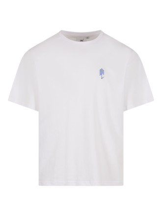 T-shirt pudełkowy biały CIEPŁO ZIMNO UNISEX